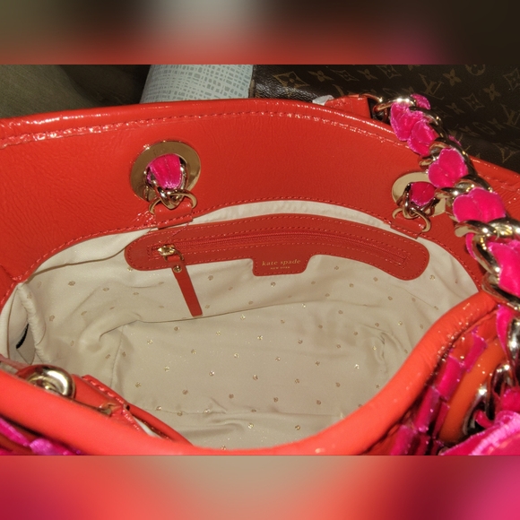 Kate Spade Mini Coal Pink Velvet Weave Purse Handbag PXRU2222 - Picture 4 of 10